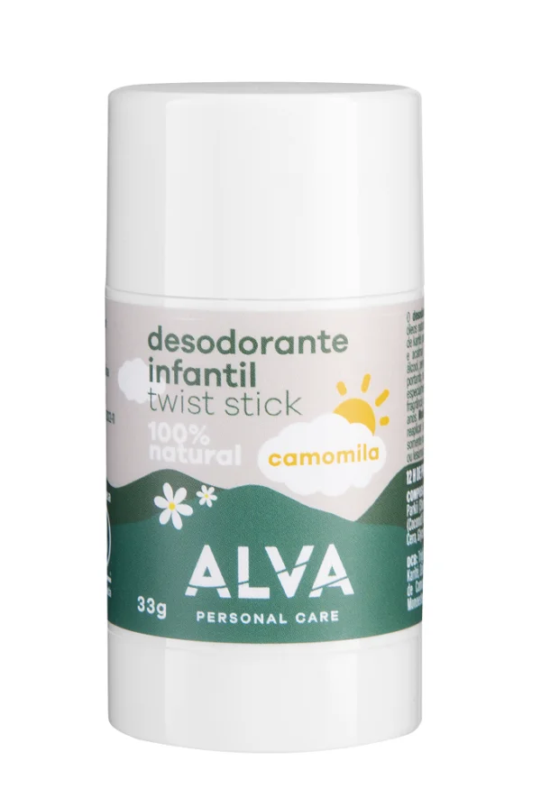 Embalagem do Desodorante Natural Twist Stick Alva Infantil