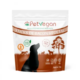 Embalagem do petisco stick de bacon vegetal para cachorro