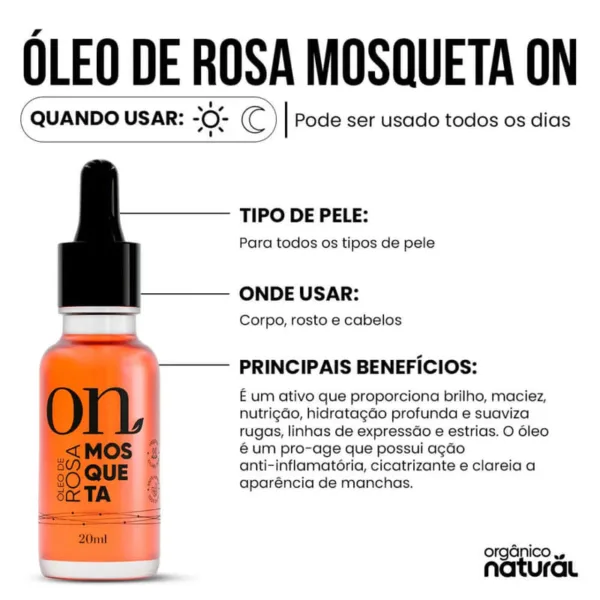 Óleo de Rosa Mosqueta | Orgânico Natural – Hidratação e Regeneração - Imagem 3