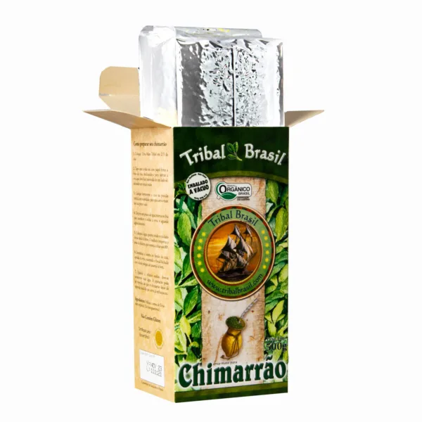 erva mate chimarrao organica tribal brasil 500g Embalagem aberta