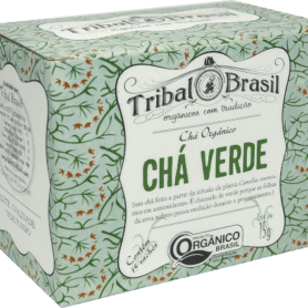 Embalagem do Chá Verde Orgânico - Caixa 15 Sachês - Tribal Brasil