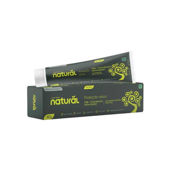 Creme Dental Natural com CBA, Sálvia e Aloe Vera | Orgânico Natural 80g