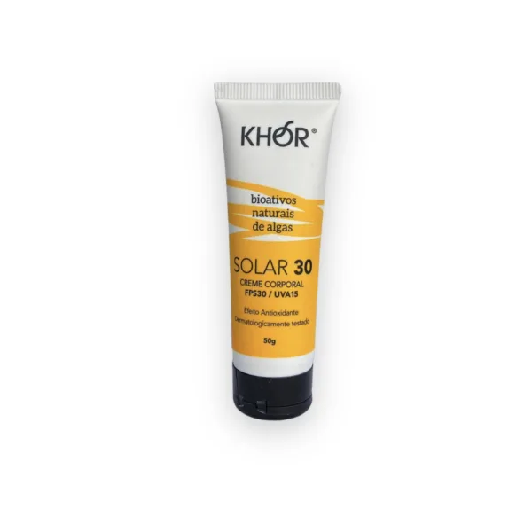 Embalagem do Protetor Solar Natural FPS30 Khor (50g)