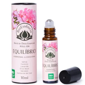 Embalagem - Blend Roll-On Equilíbrio – Aromaterapia Feminina para TPM e Menopausa | 10ml | BioEssência