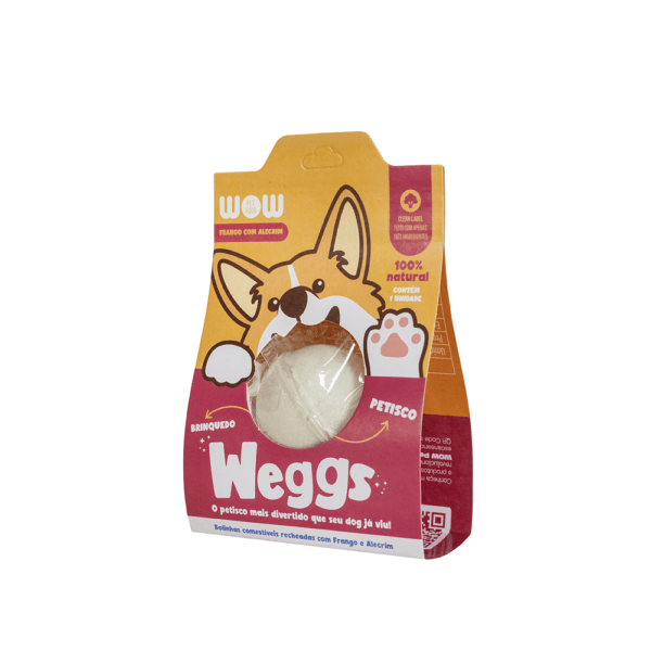 Petisco Divertido - 100% Natural para Cães - Weggs Sabor Frango com Alecrim