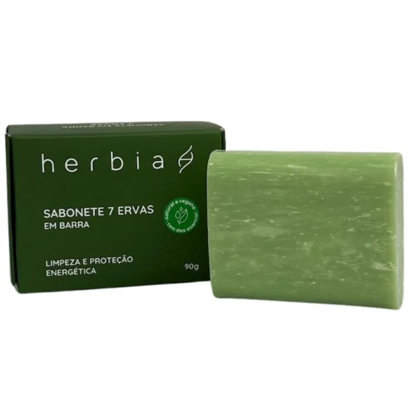 Sabonete Natural 7 Ervas em barra 90g - Herbia