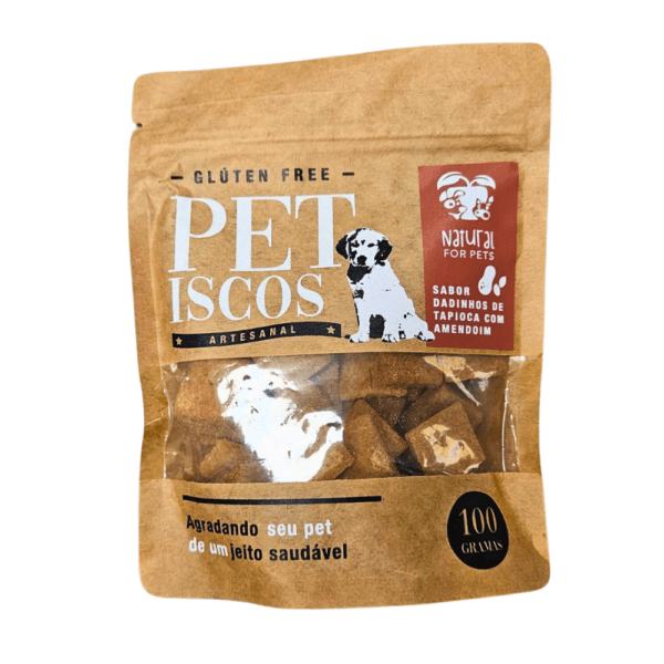 Petisco Artesanal - Dadinho de Tapioca com Amendoim - Natural for Pets