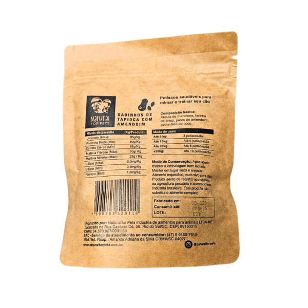 Petisco Artesanal - Dadinho de Tapioca com Amendoim - Natural for Pets - Imagem 2