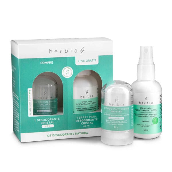 Kit Spray Desodorante Cristal 60g | Herbia